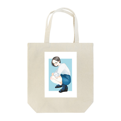 だてめがねと泣きぼくろの女の子 Tote Bag