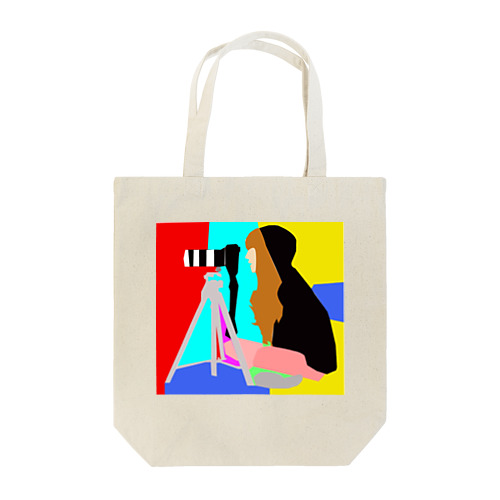 女の子＆カメラ Tote Bag