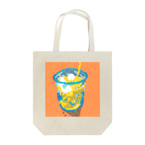 オレンジジュースをコップにそそぐ(ちぎり絵/貼り絵) Tote Bag