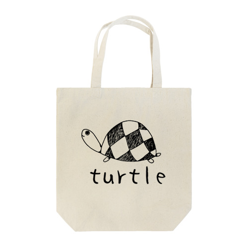 turtle 可愛い手書きの亀のイラスト Tote Bag