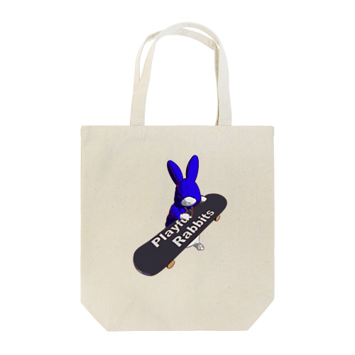 Playful Rabbits ブルー Tote Bag