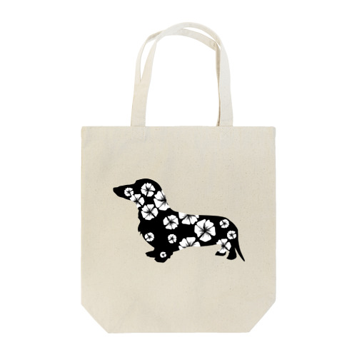 おしゃれなハイビスカスダックスフンド Tote Bag