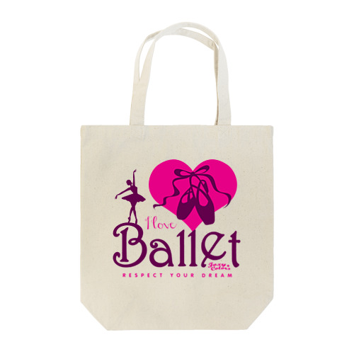 I Love Ballet B Tote Bag
