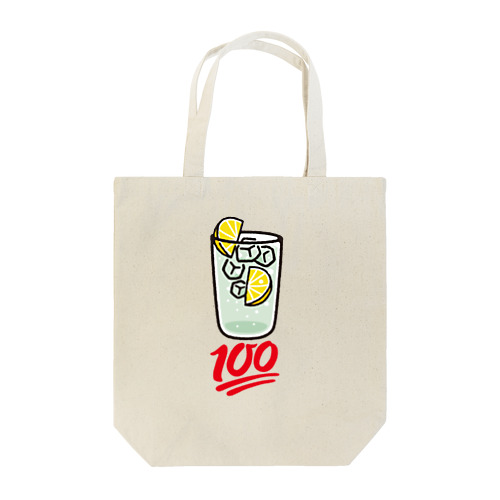 レモンサワー100点 大きいロゴ Tote Bag