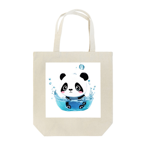 水に落ちるパンダ Tote Bag