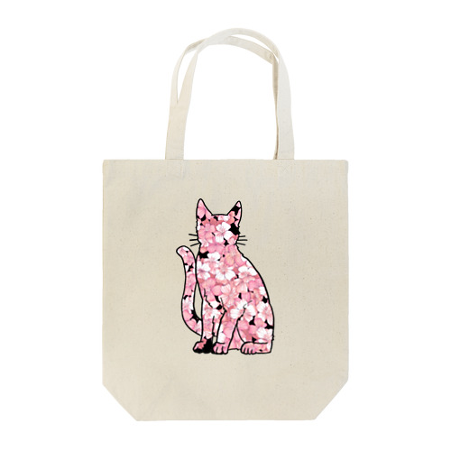 桜猫トートバッグ【cherry blossom cat】normal Tote Bag