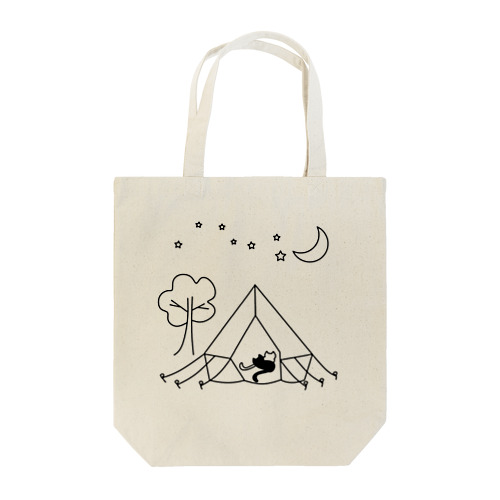 キャンプ猫 Tote Bag