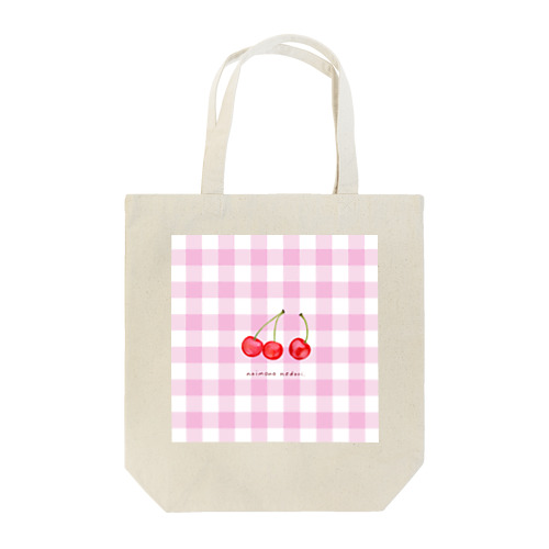 Cherry(ギンガムチェック) Tote Bag
