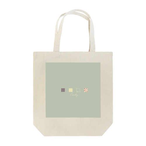 koro koro Candy-Olive Beige Tote Bag