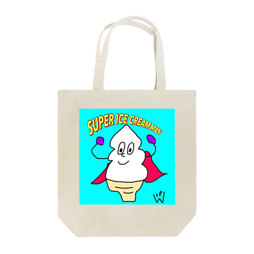 SUPER ICE CREAM MAN 文字入り Tote Bag
