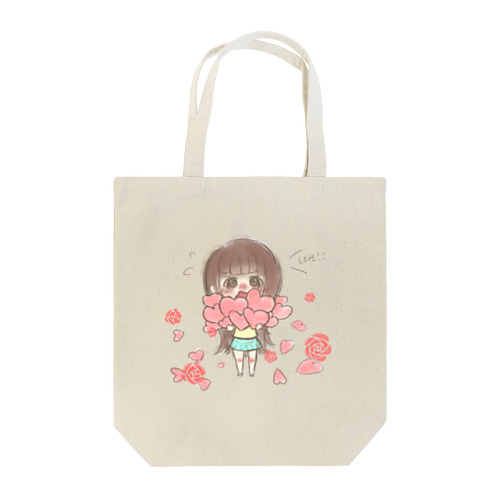 バラと女の子 Tote Bag