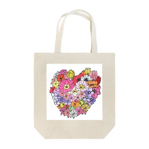 Flower Heart Tote Bag