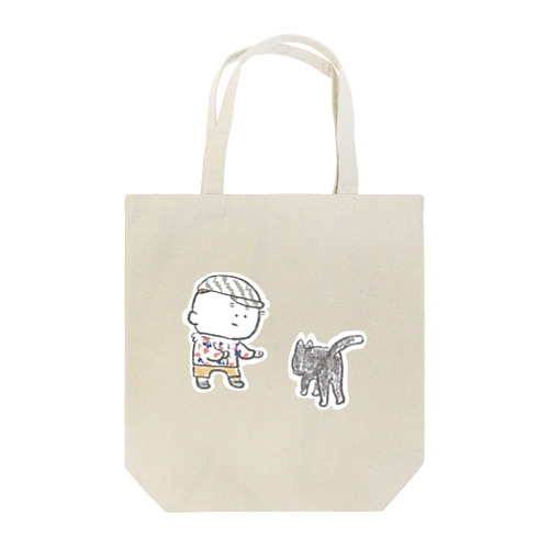 猫にちょっかいだす夫・サミ太郎 Tote Bag