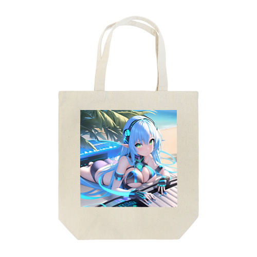 エルフのサイバーピアニストの夏休み Tote Bag