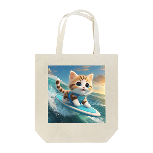 猫とサーフィン トートバッグ