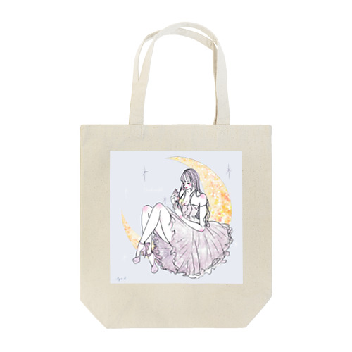moon night girl Tote Bag