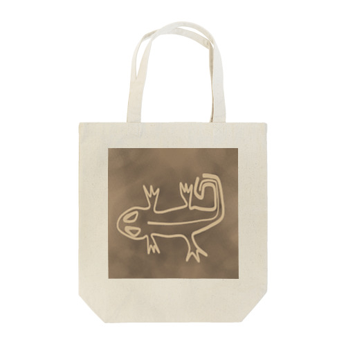 地上絵風トカゲ Tote Bag