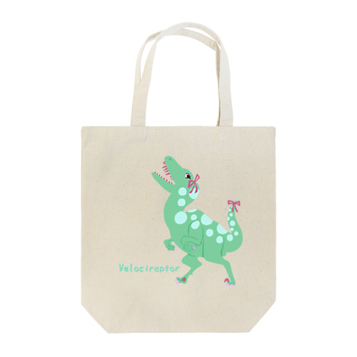 ヴェロキラプトル(リボン) Tote Bag