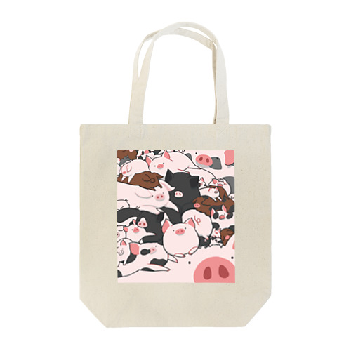 ぶたちゃんず　ぶたまみれイラスト Tote Bag