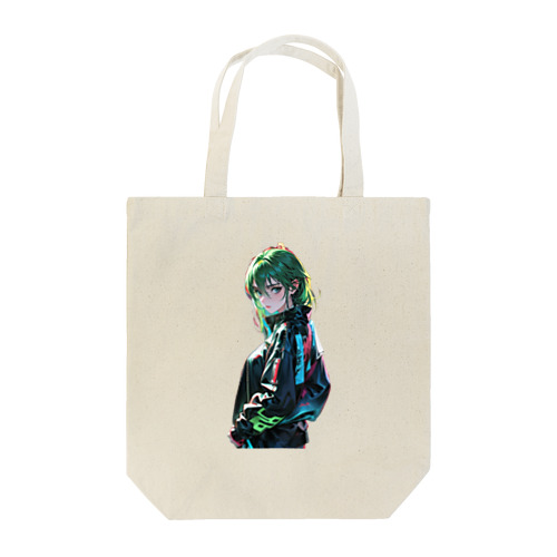 サイバーパンク　緑髪 Tote Bag
