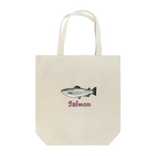 salmon トートバッグ