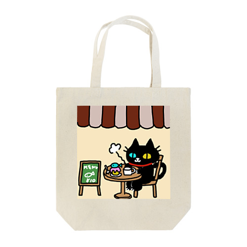 黒猫ティータイム Tote Bag