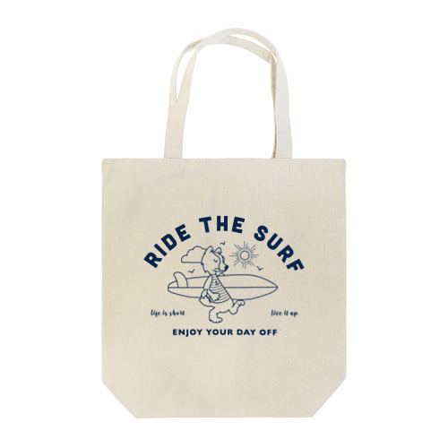 RIDE THE SURF - NAVY ver - Tote Bag
