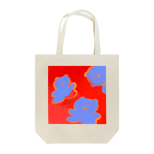 赤と青のおすましくま子 Tote Bag