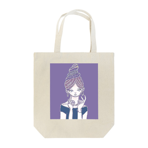 お洒落して バイオレット Tote Bag