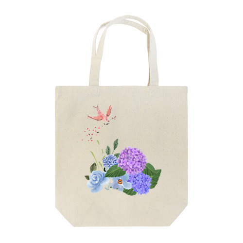 紫陽花とカッコウの舞 Tote Bag