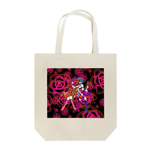 YOU&ME Black Rose2 Tote Bag