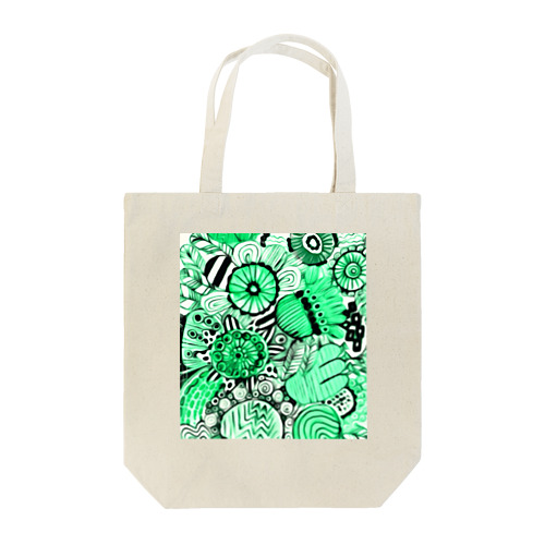 Kissy@Smiley/緑色の花 Tote Bag