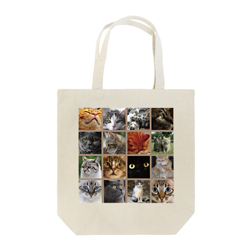 猫にゃ パッチワーク風 cat patchwork Tote Bag