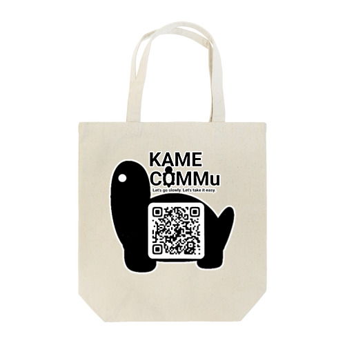 KAME COMMuロゴ&QR Tote Bag