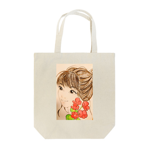 ゼラニウム　(赤)　花言葉:尊敬　信頼　(君がいて幸せ) Tote Bag