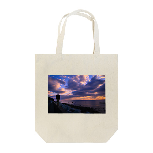 海と夕陽 Tote Bag