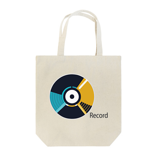 レトロなレコードショップのロゴ Tote Bag