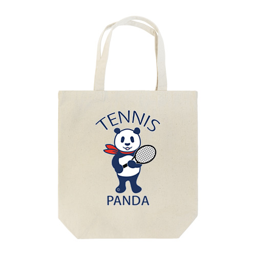 パンダ・テニス・全身・イラスト・ラケット・TENNIS・アイテム・デザイン・ガット・スポーツ・Tシャツ・サーブ・かっこいい・かわいい・選手・画像・ボール・王子・絵・オリジナル（C） Tote Bag