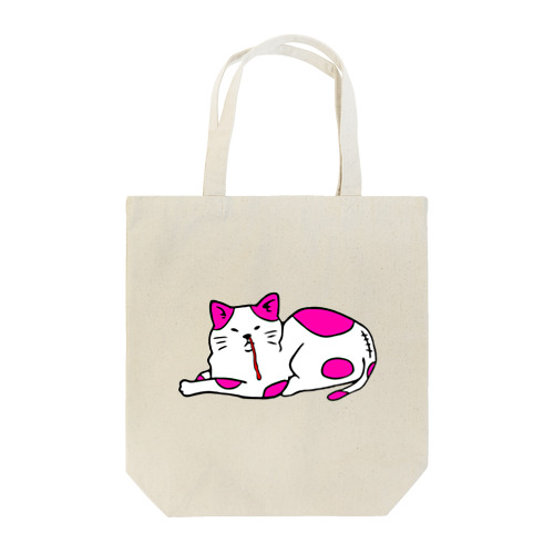 くつろぐ猫ピンク Tote Bag
