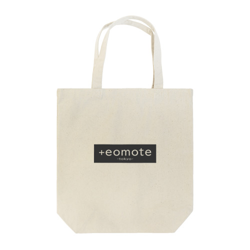 eomoteのシンプルなロゴ（背景文字）が入ったトートバッグ（ナチュラル） Tote Bag