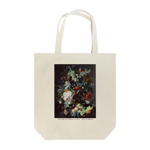 027-001　Jan van Huysum　『花と果物のある静物画』　トートバッグ トートバッグ