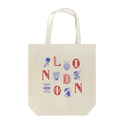 🌍 世界のまち 🇬🇧 イギリス・ロンドン (レッド) Tote Bag