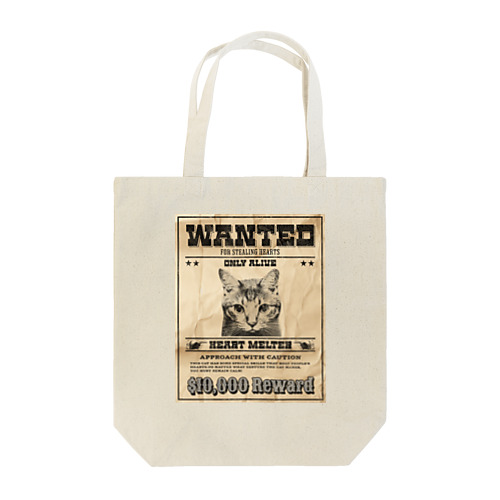WANTED ハート泥棒（舌をだす猫） Tote Bag
