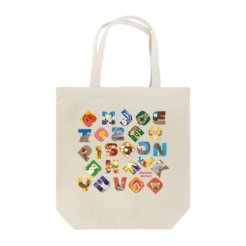 Alphabet Animals - square Tote Bag