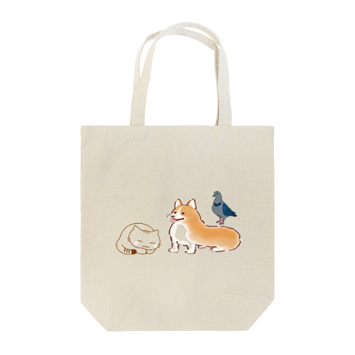 幸せの動物のバッグ Tote Bag