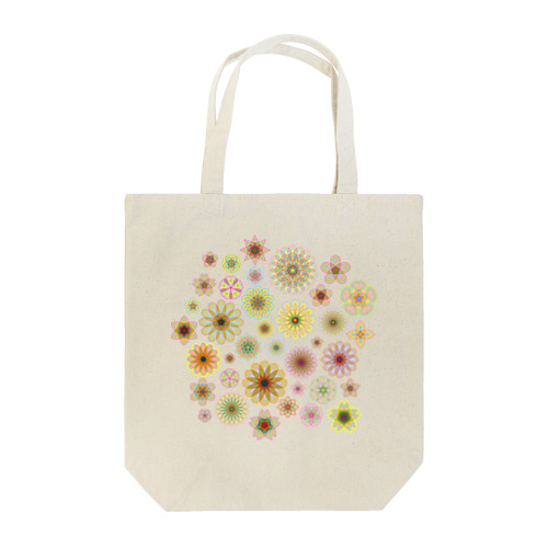 やさしい色合いの花柄 Tote Bag