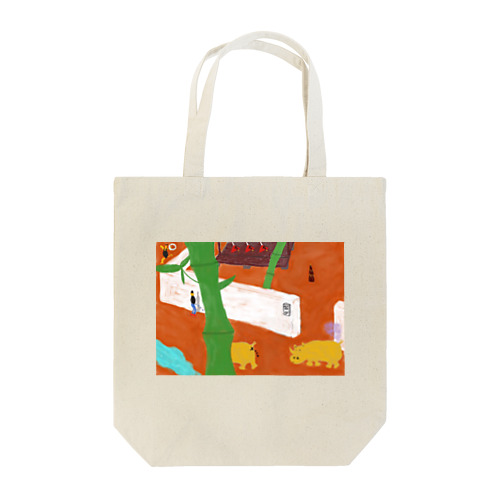 伴サイ小便小僧竹風鈴図屁撒き Tote Bag