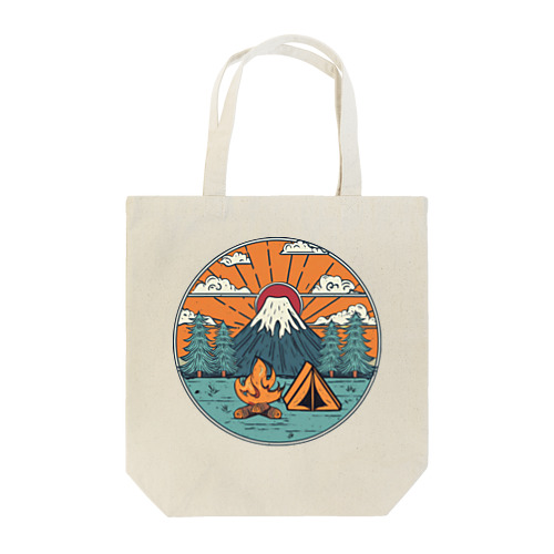 富士山とキャンプ Tote Bag