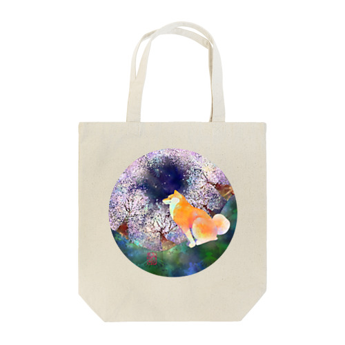 お花見柴犬さん Tote Bag