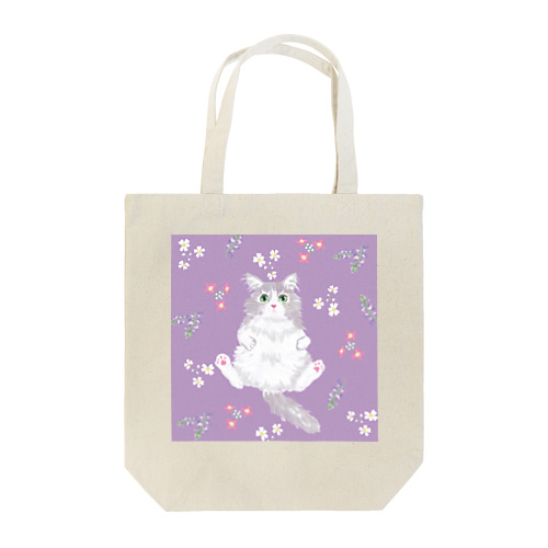 Mof mof days　おっさんにゃんこ(灰色） Tote Bag